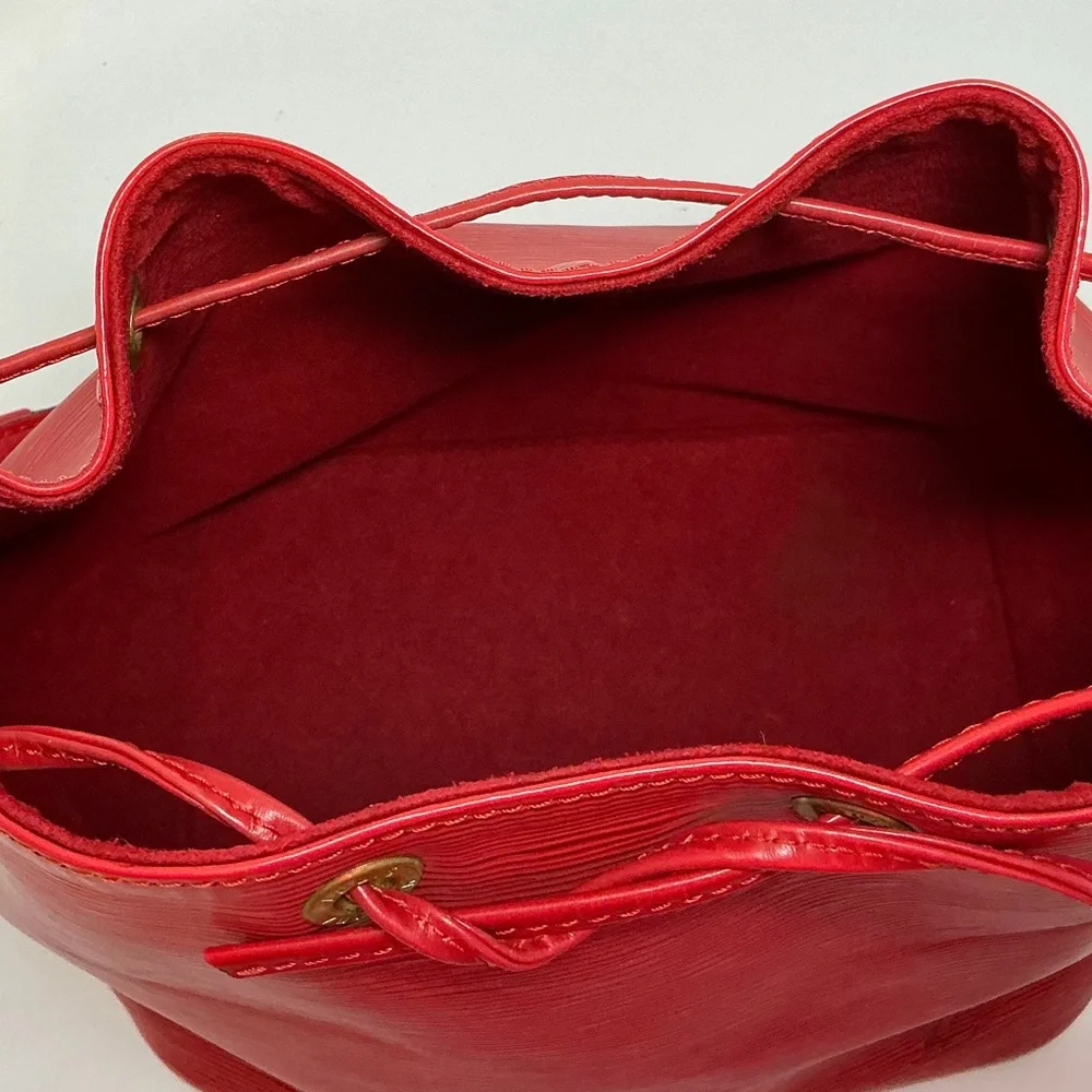 Louis Vuitton Petite Noe Bucket Bag Red Epi Leather